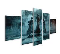 islandburner Prime Immagine su Tela Figure Di Scacchi Nella Nebbia Prima Di Sfondo Mistico Immagini Murali Poster
