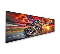 islandburner Prime Immagine su tela Giro in moto al tramonto avventura sulla strada di campagna immagini murali poster