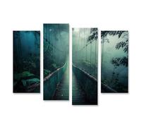 islandburner Prime Immagine su tela Mistico sentiero nebbia nella foresta profonda piena di misteri e immagini magiche murali poster
