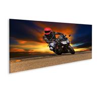 islandburner Prime Immagine su Tela Motociclisti Prima del Tramonto Su Strada Aperta Immagini Murali Poster
