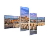 islandburner Prime Immagine su tela Ponte romano e Mezquita al tramonto a Córdoba Immagini Murali Poster