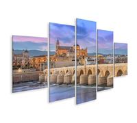islandburner Prime Immagine su tela Ponte romano e Mezquita al tramonto a Córdoba Immagini Murali Poster