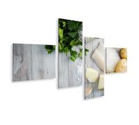 islandburner Prime Immagine su tela Prezzemolo Olio d'oliva Pesce Patate Aglio Piatto Immagini Murali Poster