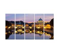 islandburner Prime Immagine su tela Roma vista sera luci costiere architettura immagini murali poster
