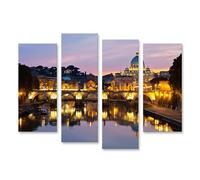 islandburner Prime Immagine su tela Roma vista sera luci costiere architettura immagini murali poster