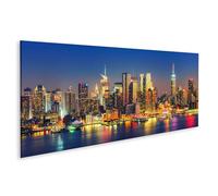 islandburner Prime Immagine su Tela Skyline Della Città Di Notte Illuminato Da Luci Immagini Murali Poster