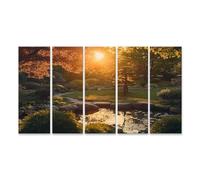 islandburner Prime Immagine su tela tramonto in giardino giapponese immagini murali poster