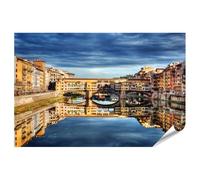 islandburner Prime Picture Poster Ponte Vecchio a Firenze al tramonto e al cielo nuvoloso Immagini Premium Stampa fotografica