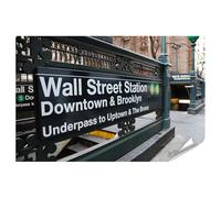 islandburner Prime Poster Wall Street Station New York U Bahn Scudo Scena 2023 - Poster 130 x 90 cm