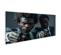 islandburner Prime Quadro su tela agente in azione con uno sguardo deciso ispirato al Tarentino - Tela 120 x 40 cm - Panorama