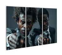 islandburner Prime Quadro su tela agente in azione con uno sguardo deciso ispirato al Tarentino - Tela 130 x 80 cm - 3 pezzi