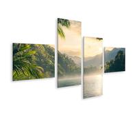 islandburner Prime Quadro su tela Alba nella foresta tropicale della nebbia