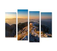 islandburner Prime Quadro su tela Alba sulle cime delle montagne con punto di vista