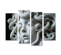 islandburner Prime Quadro su tela, busto in marmo con capelli di serpente ispirato alla mitologia Medusa Immagini Murale Poster