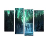 islandburner Prime Quadro su tela Cascata mistica sotto le luci del nord Immagini Poster