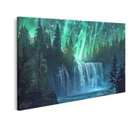 islandburner Prime Quadro su tela Cascata mistica sotto le luci del nord Immagini Poster