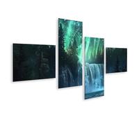 islandburner Prime Quadro su tela Cascata mistica sotto le luci del nord Immagini Poster
