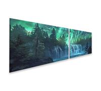 islandburner Prime Quadro su tela Cascata mistica sotto le luci del nord Immagini Poster