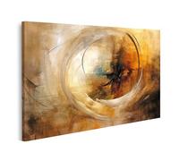 islandburner Prime Quadro su tela, cerchi astratti nei toni della terra e arancio brillante