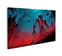 islandburner Prime Quadro su tela Creature spaventose nella foresta cupa di notte con gli occhi rossi - Tela 100 x 57 cm