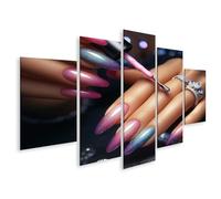 islandburner Prime Quadro su tela, elegante manicure con effetto Ombre e anelli per gioielli, immagini da parete