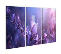 islandburner Prime Quadro su tela Farfalla sulla lavanda nel paese delle meraviglie viola