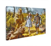 islandburner Prime Quadro su tela Leone Ragazza e Blechmann sul sentiero del mattone giallo - Tela 80 x 40 cm