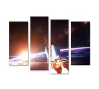 islandburner Prime Quadro su tela navicella spaziale inizia in tutto l'alba pianeta terra? immagini murali poster