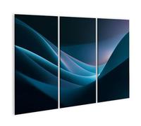islandburner Prime Quadro su tela Onde del silenzio nel gioco di luci del crepuscolo - Tela 130 x 80 cm - 3 pezzi