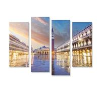 islandburner Prime Quadro su tela Piazza San Marco all'alba al vuoto Venezia Immagini Poster