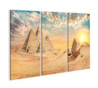 islandburner Prime Quadro su tela piramidi del sole alla luce della sera paesaggio occidentale immagini murali poster