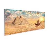 islandburner Prime Quadro su tela piramidi del sole alla luce della sera paesaggio occidentale immagini murali poster