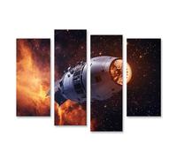 islandburner Prime Quadro su tela sonda spaziale nella tempesta di fuoco dell'universo cielo avventura immagini murali poster