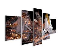 islandburner Prime Quadro su tela Space Shuttle Notte Lancio razzo Distribuzione Stellare - Tela 170 x 80 cm - 5 pezzi