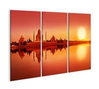 islandburner Prime Quadro su tela Tramonto sul fiume Con Costruzione Storica Immagini Murali Poster