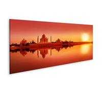 islandburner Prime Quadro su tela Tramonto sul fiume Con Costruzione Storica Immagini Murali Poster