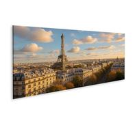 islandburner Prime Quadro su tela Vista autunnale della Torre Eiffel e dell'architettura parigina - Tela 120 x 40 cm - Panorama