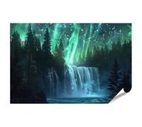 islandburner Prime XXL - Poster a cascata mistica sotto le luci del nord
