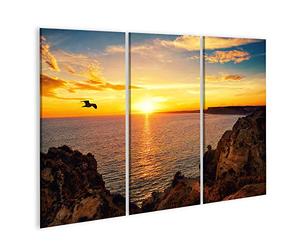 islandburner Quadri Moderni Paesaggio Tranquillo Tramonto sul Mare con la Luce Solare rifless Stampa su Tela Quadro Eve