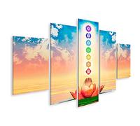 islandburner Quadro moderno loto sacro e chakra Stampa su tela - Quadro x poltrone salotto cucina mobili ufficio casa - fotografica formato XXL