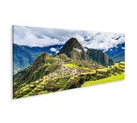 islandburner, Quadro Moderno Machu Picchu, Perù. Patrimonio Mondiale dell'UNESCO. Una delle Nuove Sette Meraviglie del Mondo Stampa su Tela Quadri x Salotto Cucina mobili Ufficio casa PJR-Pano-N