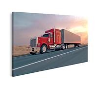 islandburner Quadro Moderno USA Camion sulla Strada Principale Stampa su Tela - Quadro x poltrone Salotto Cucina mobili Ufficio casa - Fotografica Formato XXL