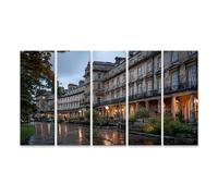 islandburner Quadro storico su tela Bath Crescent con eleganti facciate - 5 pezzi XXL