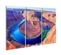 islandburner Quadro su tela a ferro di cavallo, fiume paesaggio panoramico sul bordo del canyon