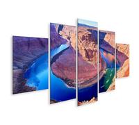 islandburner Quadro su tela a ferro di cavallo, fiume paesaggio panoramico sul bordo del canyon