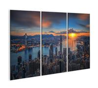 islandburner Quadro su Tela Alba Sopra La città Skyline E Acqua Immagini Poster