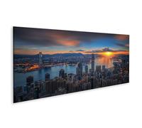 islandburner Quadro su Tela Alba Sopra La città Skyline E Acqua Immagini Poster