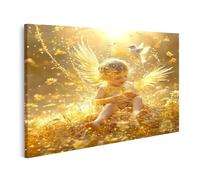 islandburner Quadro su tela Angelo alla luce del sole con fiori e uccello per camera da letto Romantico benessere spa immagini murali poster