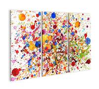 islandburner Quadro su tela Arte vivente colorata con schizzi d'acqua Astratto Quadri Stampe Immagini Murale Decorazione da parete