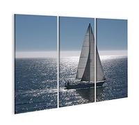 islandburner Quadro su Tela Barca a Vela su Un Mare calmo Quadri Stampe Immagini Murale Decorazione da Parete